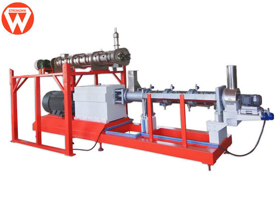 SS Double Screw Fish Feed Pet Food Extruder Machine