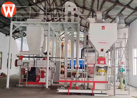 10tph Feed Pellet Production Line 12mm Animal Feed Processing Equipment